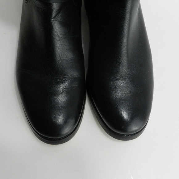 Michael Kors Black Tall Riding Boots Logo Buckle Brcye Sz 5.5 - Picture 6 of 7